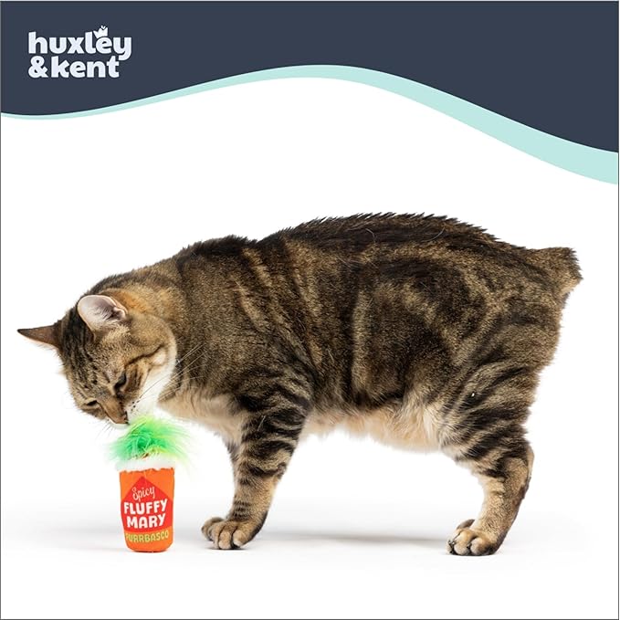 Huxley & Kent Plush Cat Toy - Interactive Catnip Toy for Cats & Kittens - Soft with Crinkle & Catnip - Fun Indoor Play - Fluffy Mary