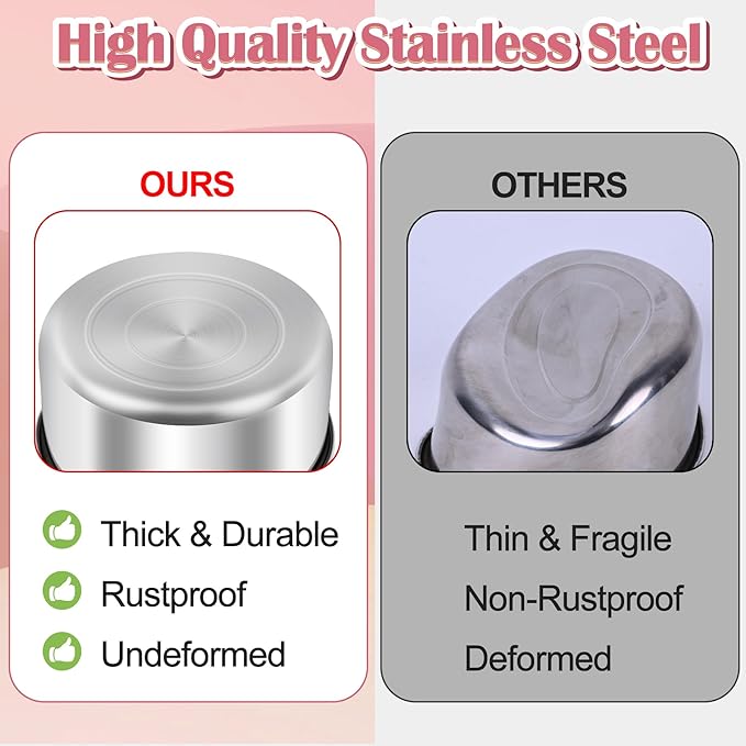 ToLanbbt 10 Pcs Stainless Steel Bird Food Bowls Water with Double Screws and Clamp Holders, Parrot Feeding Dish Cups Parrot Cage Coop Feeders for Cockatiel Conure Budgie Parakeet Macaw Small Animal, S