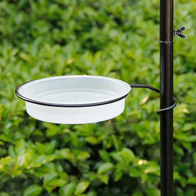 yosager Premium Bird Feeding Station Kit, 77" x 19" Birds Feeder Pole, Deluxe Multi Feeder Hanging Kit with Metal Suet and Bird Bath for Wild Birds Watching, Birdfeeder and Planter Hanger