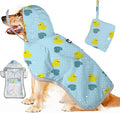 SlowTon Dog Raincoat, Adjustable Dog Rain Jacket Clear Hooded Double Layer, Waterproof Poncho with Reflective Strip Straps and Storage Pocket for Small Medium Large Dogs Puppies(DK XXXL)