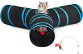 Tempcore 3-Way Collapsible Cat Tube Toys, Indoor Cat Tunnels with Peek Hole Toy Ball, Large Size