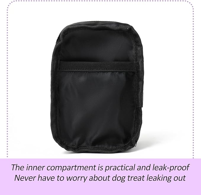 COOWONE Small Treat Pouch with Dog Bags Dispenser, Portable Walking Bags, Purple