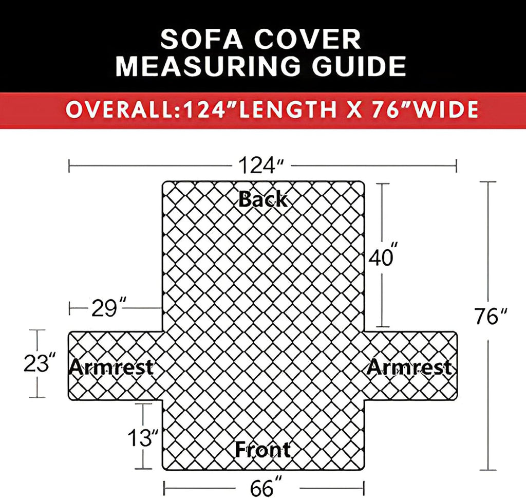 Easy-Going Reversible Couch Cover for 3 Cushion Couch Sofa Cover for Dogs Water Resistant Furniture Protector Cover with Foam Sticks Elastic Straps for Pet Cat (Sofa, Orange/Black)