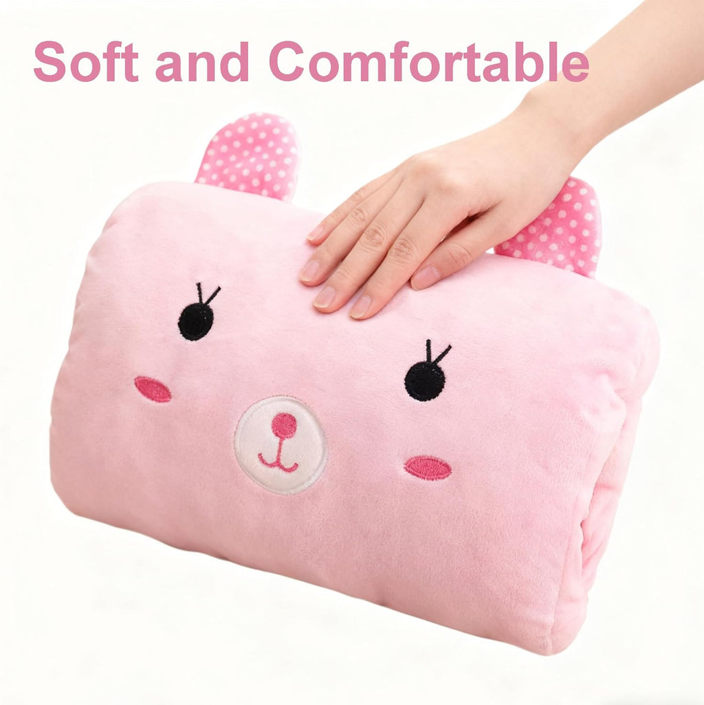 Winter Kids Cartoon Hand Pillow Hand Warmer，Arm Support for Napping，Soft Cotton Travel Essentials for Children