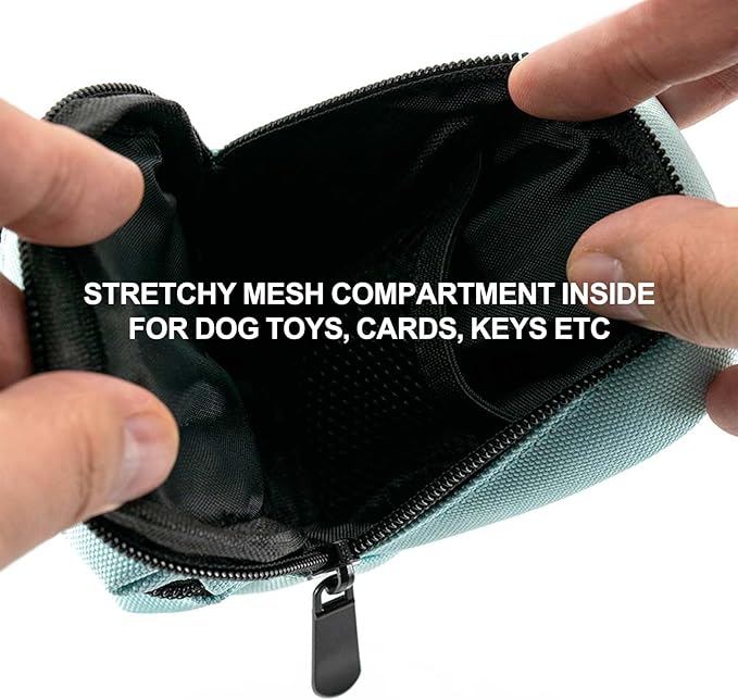 Dog Treat Pouch Dog Poop Bag Holder for Leashes, Pets Snack Container With Inner Small Bag, Puppy Supplies Perfect for Training and Walking - Hands Free Dog Waste Bag Dispenser -Dog Travel Accessories