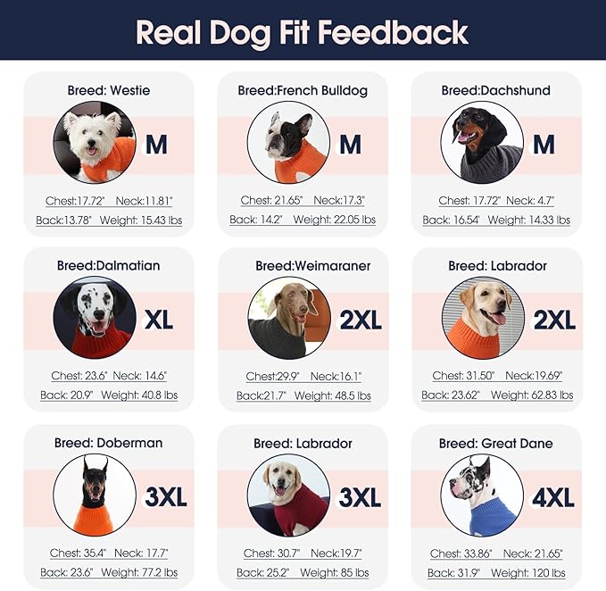 IECOii Dog Sweater Large Size Dog,Large Dog Sweater for Male Female Dogs,Neutral Thick Warm Dog Sweater,XL Dog Sweater for Christmas Thanksgiving Halloween,Beagle Corgi Large Dog Sweater,Blue-XL