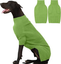 IECOii Extra Large Dog Sweater 4XL,Thermal Warm Dog Sweaters for Giant Breed Dogs,Turtleneck Knitted Knitwear for Pet Winter,Stretchy&Easy On Dogs Sweatshirt for Doberman,Great Dane(Grass green,XXXXL)