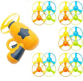 Cat Fetch Toy, Interactive Flying Cat Toy with 20 Flying Propellers, Kitten Tracks Toy for Training Hunting Chasing(Yellow)