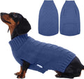 IECOii Dog Sweater,Dog Sweaters for Medium Dogs Girl and Boy,Thermal Knitted Dog Christmas Sweater for Cold Weather,Small Medium Dog Sweaters for Christmas Outfits,Pug,Dachshund Sweaters,Blue-M
