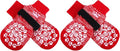 EXPAWLORER Anti Slip Dog Socks, Red, Medium, 4 Count, Fabric, Elastic Band, Dog, Paw Protection, Indoor & Outdoor
