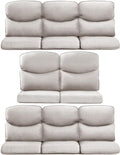 8-Piece Outdoor Patio Cushion Set - Fade & Water Resistant with Removable Olefin Cover, 22x24x4 Inch Memory Foam Cushions for Wicker Sectional Sofa – Beige/Crescent