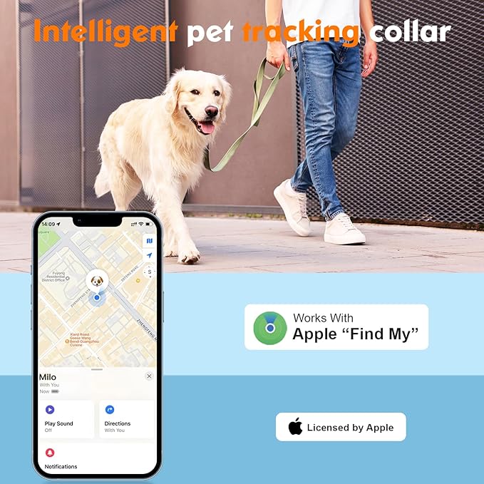 BONSO 2-in-1 GPS Tracker for Dogs: Smart Collar with Real-Time Location, No Monthly Fee, Unlimited Range (iOS Only) GPS Tracker Dog Collar- Ideal for Small, Medium Large Dogs(Tracker Included)(Green)
