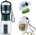 Dog Water Bottle with Food Container & Poop Bag Holder, Travel Water Bowl, Portable Pet Dispenser, Dog Gifts Stuff Accessories Items, Puppy Essentials for Yorkie Chihuahua Walking Hiking
