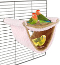 BWOGUE Winter Warm Bird Nest Bed Hanging Hammock Snuggle Hut Parrot House Tent Toy Bird Cage Perch for Parakeet Budgies Cockatiels Lovebird Cockatoo Finch Hamster Chinchilla Guinea Pig(Medium, Pink)