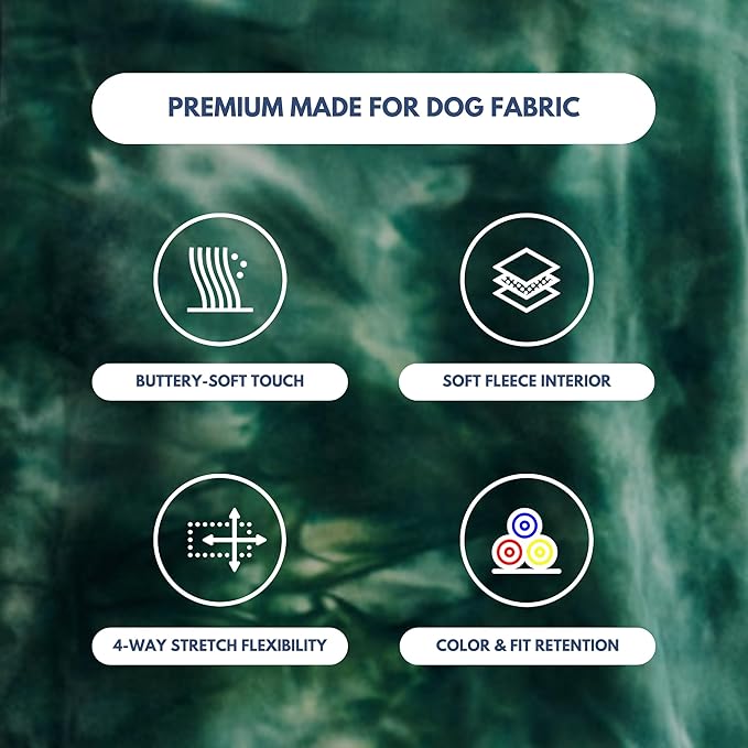 Spark Paws Dog Hoodie – Premium Dog Sweater for Small, Medium, and Large Dogs | Warm Outfits for French Bulldogs, Pitbull, Puppy, Winter Jacket Alternative - Green Skydye, XL