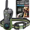 Dog Shock Collar with Remote, Unmatched 4-Mile Range, Night-Light Mode, Training Guide Included, 124 Training Levels & 4 Modes, Beep Vibration Shock, Waterproof Rechargeable, Fits All Dogs (Green)