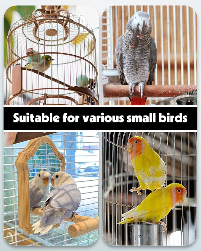 Pawfly 2 Pcs Bird Water Dispenser, Automatic Water Feeder, Plastic Cage Water Dispenser, White Parrot Waterer for Small Parakeet Cockatiel Budgie Lovebirds (Not Fit for Food Feeding)