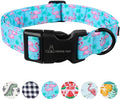 ARING PET Flamingo Dog Collar-Cute Cotton Medium Dog Collars, Adjustable Lightweight Summer Pet Collars for Small Medium Large Boy and Girl Dogs, Medium