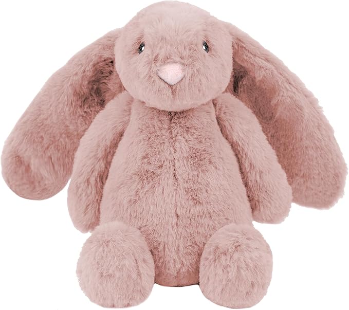 Best Pet Supplies Interactive Bunny Buddy Dog Toy with Crinkle and Squeaky Enrichment for Small and Medium Breed Puppies or Dogs, Cute and Plush - Bunny (Mauve)