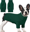 Dog Sweaters for Small Medium Large Dogs Girl, Classic Turtleneck Pet Sweater for Dogs, Thermal Doggy Winter Coat, Warm Dog Shirt Outfits, Double Knitting Collar for Outdoor Playing (2XL, Dark Green)