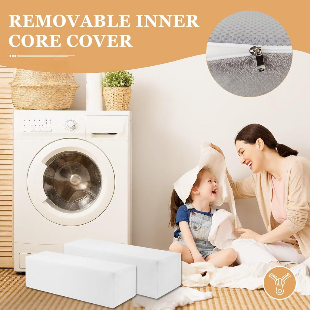 2 Pack Couch Arm Rest Pillow, Leatharie Waterproof Cover, High Density Foam Armrest Cushion, Headboard Cushion Elbow Support for Sofa Bed and Armchair,Light Gray,6x6x20in