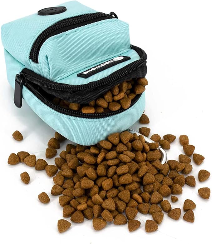 Dog Treat Pouch Dog Poop Bag Holder for Leashes, Pets Snack Container With Inner Small Bag, Puppy Supplies Perfect for Training and Walking - Hands Free Dog Waste Bag Dispenser -Dog Travel Accessories