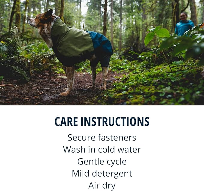 Ruffwear, Sun Shower Dog Raincoat Coverall, Waterproof & Windproof All-Weather Jacket with Full Coverage & Leg Straps, Lightweight & Reflective Dog Gear, Midnight Blue, XX-Small