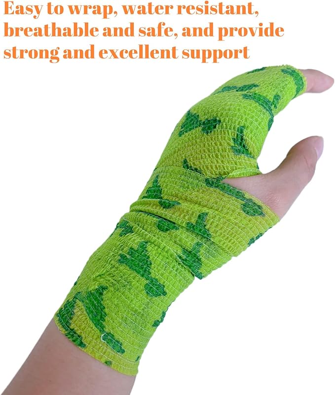 48 Rolls Self Adhesive Bandage Wrap, Vet Wrap 2 Inch for Horses Dogs Wounds Care, Self Sticking Elastic Bandage Wrap Tape for Wrist, Ankle, Sports, Tatto (Mixed)