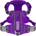 BARKBAY Dog Harness No Pull with ID Tag Pocket - Heavy Duty, Reflective, Easy Control for Large Dogs(Purple,XS)