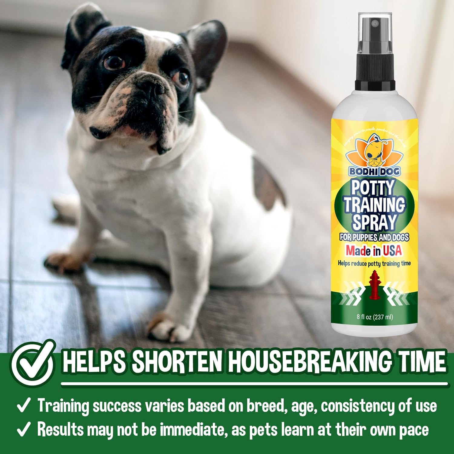 Bodhi Dog Potty Training Spray - Puppy & Dog Training Aid for Indoor & Outdoor Attractant Spray Use - Encourages Proper Dog Pee Here Habits - Safe for Pets & Home - Made in The USA (8 Fl Oz)