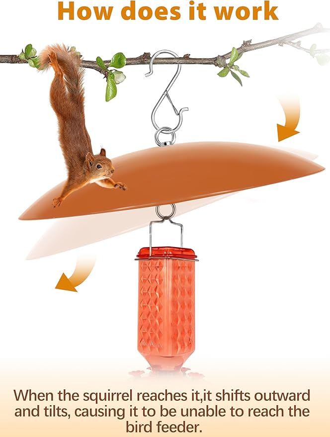 13" Hummingbird Feeder Shade Cover,Bird Feeders Dome Rain Cover,Hummingbird Umbrella for Shepherd's Hook Outdoors (Terracotta), 3 Pack