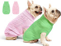 2 Pack Dog Sweaters for Small Dogs - Puppy Medium Warm Clothes in Winter, Turtleneck Pullover Design for Boy Girl Pet, Doggie, Cat, Kitten Chihuahua Bulldog Pug Beagles (M, Pink, Green)
