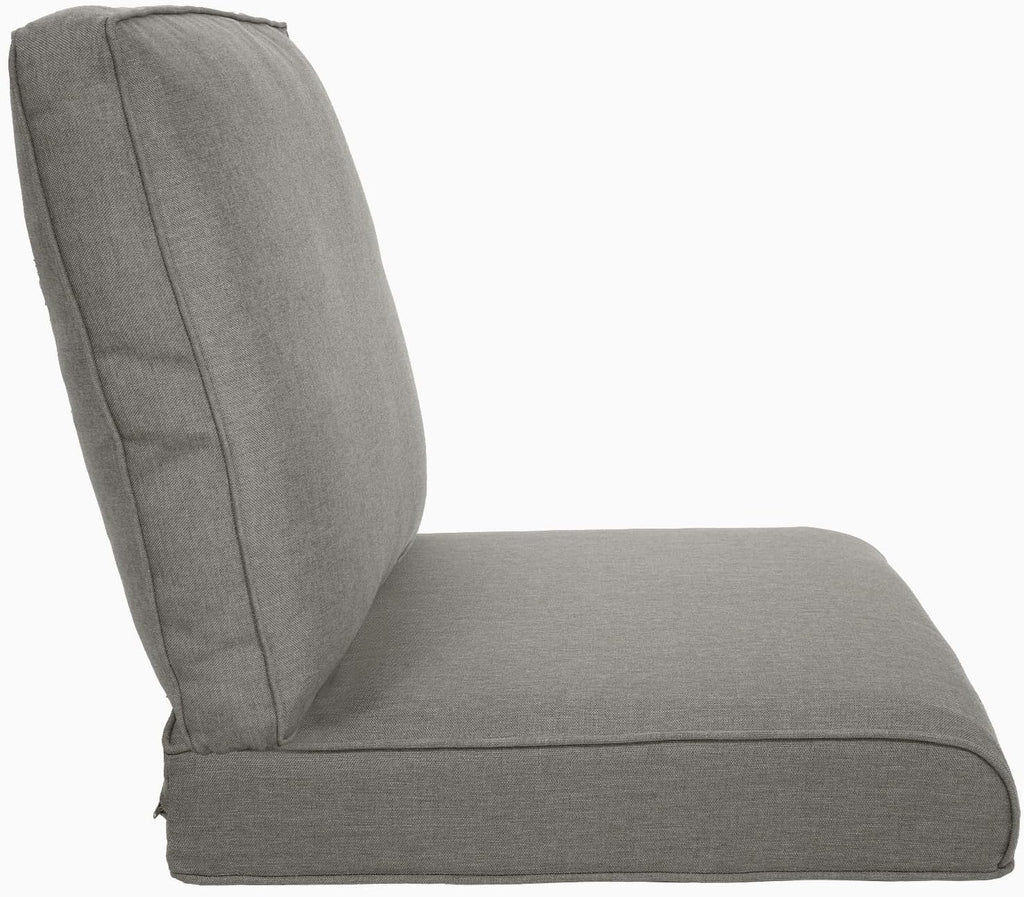 Pop 22x25/22x24 Outdoor Chair Cushions Set of 4 - Heavy Duty High Back Replacement Zippered Cushion for Patio Furniture Set Dining Rocking Chairs Loveseat L-Shape Sofa - Grey/Classic