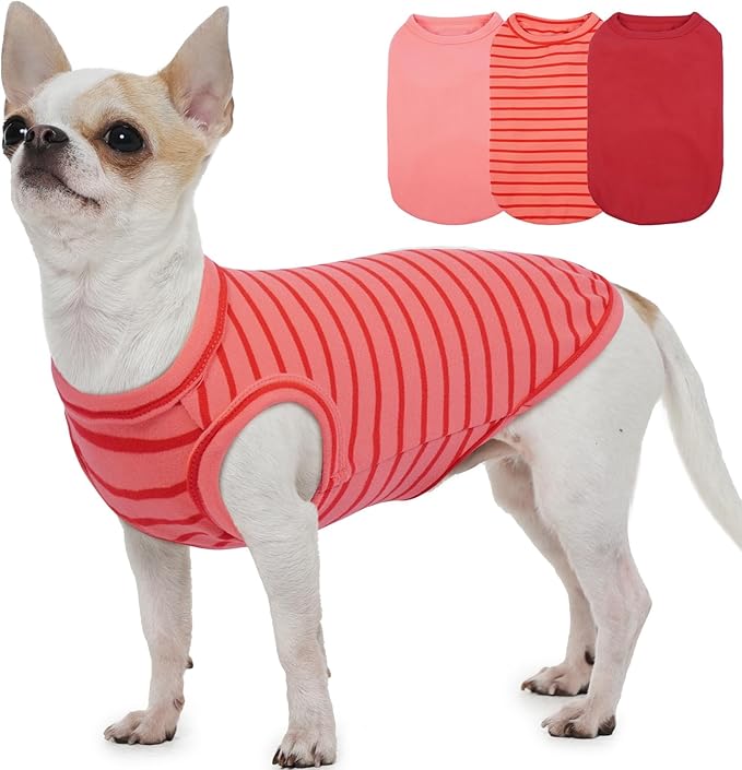 3 Pack Fleece Sweaters for Small Dogs -Red-S, Classic Pullover | Lightweight Breathable for Puppies Outdoor Walks,Chihuahua Sweatshirt,Soft Warm for Daily Wear