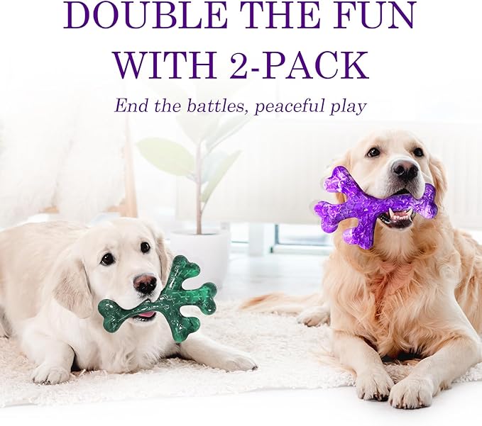 Aggressive Chewers Dog Chew Toys - 2 Pack Tough Dog Toys for Aggressive Chewers Large Breed, Indestructible Dogs Toy for Gift, Interactive to Keep Them Busy