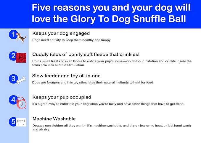 Puppy and Small Breed Snuffle Interactive Foraging Dog Puzzle Ball Toy Red with Crinkle