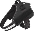 Bolux Dog Harness, No-Pull Reflective Dog Vest, Breathable Adjustable Pet Harness with Handle for Outdoor Walking - No More Pulling, Tugging or Choking (Black, M)