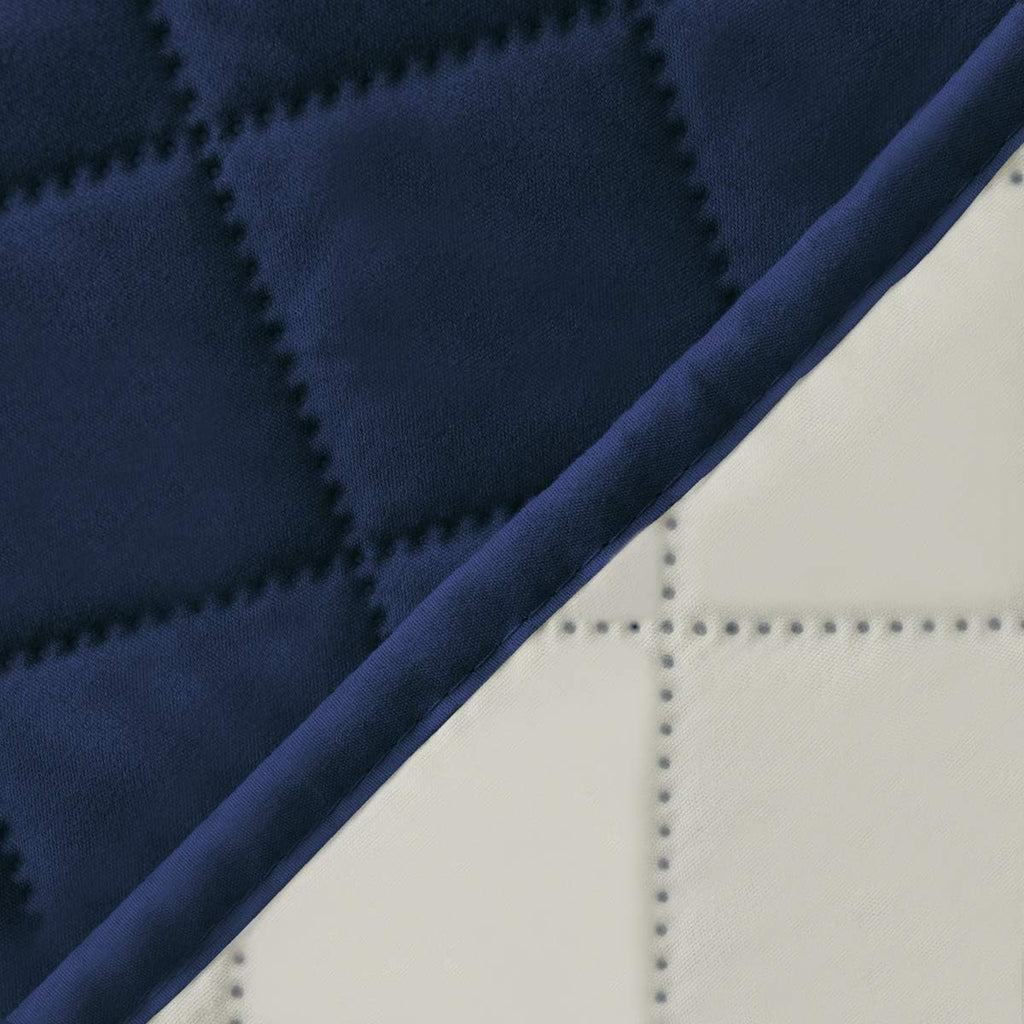 Easy-Going Reversible Oversized Couch Cover for 3 Cushion Couch Sofa Cover for Dogs Water Resistant Furniture Protector Cover with Foam Sticks for Pet Cat (Oversized Sofa, Navy/Ivory)