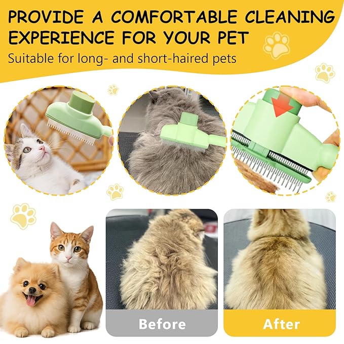 2Pcs Pet Hair Removal Glove - 2025 New Electrostatic Magic Brush Pet Hair Remover Gloves, Reusable for Dogs & Cats, Furniture, Car Seats & More