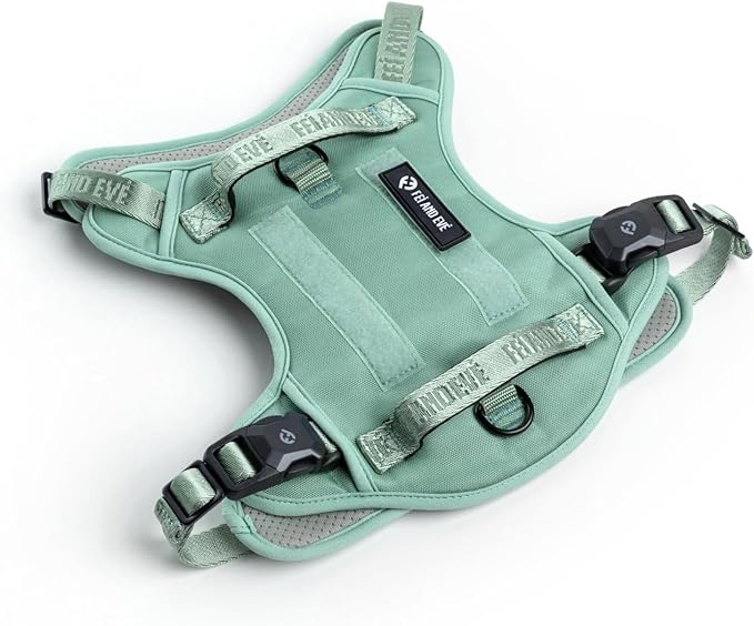 2025 New Edition, Fei & Eve MagEase Dog Harness - 3-Second Magnetic Buckles | 3-Point No-Pull Control | Heavy-Duty 900D Nylon | Dual Safety Handles | Breathable Mesh | Adjustable Fit | Small, Green