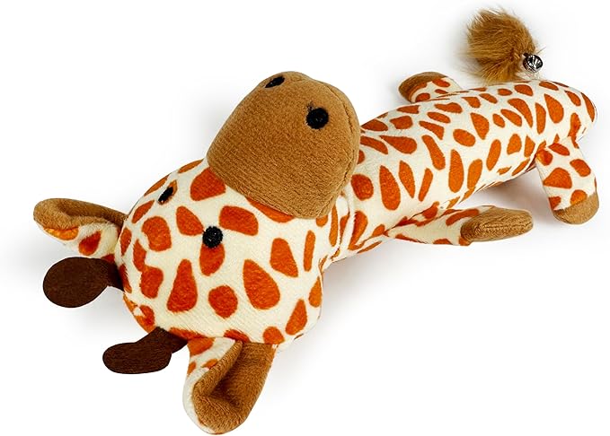 TTcat Catnip Silvervine Matatabi Pillow for Cats & Kittens,Cat Kicker Toy,Crinkle Sound Toy,Large Size Cat Pillow Soothing Plush(Giraffe).