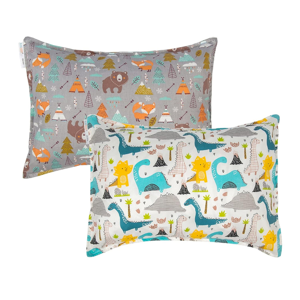 ALVABABY Toddler Pillowcases Cotton Large Pillow Cover Fits 14x19 or 13 x 18 Kids Bedding Pillow 2 Packs Pillow Covers Envelope for Kids Boys Girls Sleeping Travel 2L-2TPW09