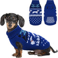 Lelepet Dachshund Sweater, Turtleneck Dog Sweaters for Small Dogs, Warm Pullover Knitted Pet Coat, Cold Weather Dachshund Clothes, Fall/Winter Cozy Outfit (XS-XL)
