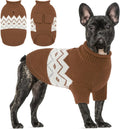 Queenmore Warm Dog Sweater, Soft Pet Knitwear, Knitted Pullover, Winter Pet Clothes for Small Medium Dogs Cats