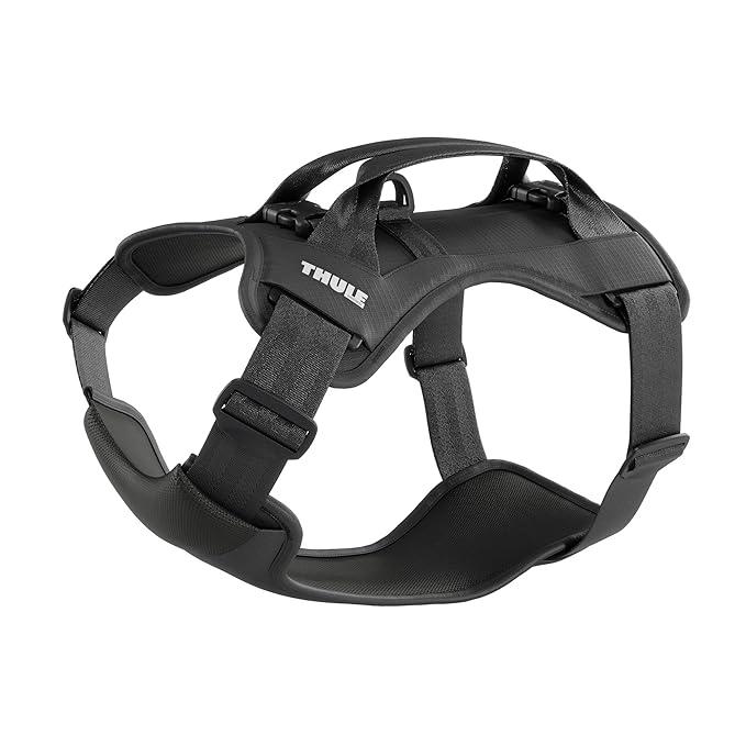 Thule Cappy Dog Harness L - Crash-Tested for Safety - Seatbelt passthrough - Adjustable & Easy to Clean - Padded Breathable mesh Panels - Leash Loop - Step-in Design