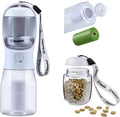 Dog Water Bottle with Food Container & Poop Bag Holder, Travel Water Bowl, Portable Pet Dispenser, Dog Gifts Stuff Accessories Items, Puppy Essentials for Yorkie Chihuahua Walking Hiking