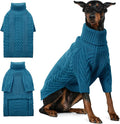 ASENKU Extra-Large Dog Sweater, Dog Sweaters for Extra Large Dogs, Pet Sweatshirt Apparel Turtleneck Pullover Winter for Doberman, Great Dane (Teal Blue, 3XL)