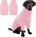 IECOii XL Dog Sweater,Winter Doggy Clothes for Large Dogs Girl Boy,Warm Pullover Soft Dog Sweater Turtleneck,Lightweight & Good Stretch for Active Dogs Like Beagle,Border Collie (Pink,XLarge)