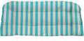 RSH DECOR: Tufted Wicker Loveseat Cushion | 41” x 19" | All-Weather Spun Fabric | Water and Fade-Resistant | Outdoor Settee Cushion for Patio Furniture | Cancun & White Stripe