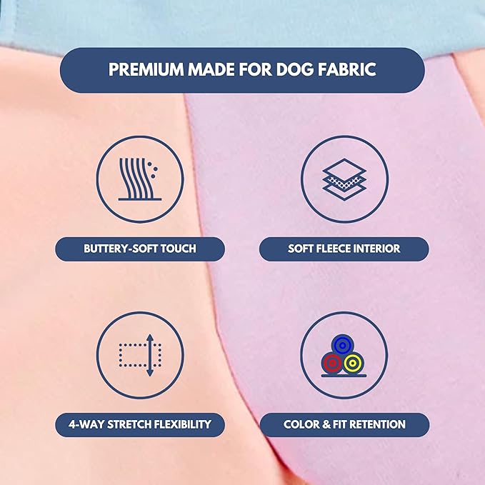 Spark Paws Dog Hoodie – Premium Dog Sweater for Small, Medium, and Large Dogs | Warm Outfits for French Bulldogs, Pitbull, Puppy, Winter Jacket Alternative - Cotton Candy - 4XL